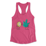 420 Bitcoin Womens Racerback Tank in Hot Pink color