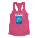 Jaws Teeth Womens Racerback Tank in Hot Pink color