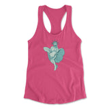 Statue Of Liberty Marilyn Monroe Womens Racerback Tank in Hot Pink color