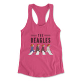 The Beagles Womens Racerback Tank in Hot Pink color