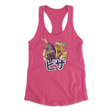 Pizza Kong Womens Racerback Tank in Hot Pink color