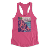 Coast Malone Womens Racerback Tank in Hot Pink color