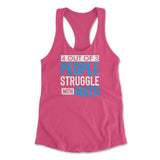 4 Out Of 3 People Struggle With Math Womens Racerback Tank in Hot Pink color
