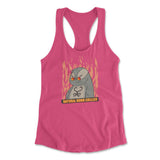 Natural Born Chiller Womens Racerback Tank in Hot Pink color