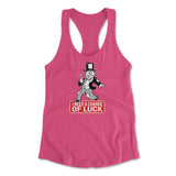 Change Luck Monopoly Parody Womens Racerback Tank in Hot Pink color