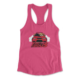 Fart And Furious Womens Racerback Tank in Hot Pink color