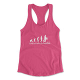 Female Evolution Womens Racerback Tank in Hot Pink color