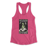 I Mostly Want Peace, Love And Weed Womens Racerback Tank in Hot Pink color