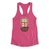 Hedge Hog Potter Womens Racerback Tank in Hot Pink color