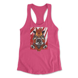 German Shepard Gamer Dog Womens Racerback Tank in Hot Pink color
