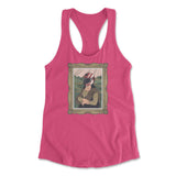 Monalisa Helmet Womens Racerback Tank in Hot Pink color