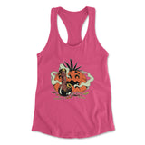 Baked Pumpkin Womens Racerback Tank in Hot Pink color