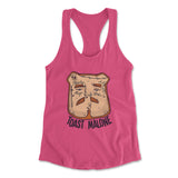 Toast Malone Womens Racerback Tank in Hot Pink color