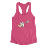 Creation Of Adam - Toilet Paper Womens Racerback Tank in Hot Pink color