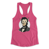 Lincoln Llama Womens Racerback Tank in Hot Pink color
