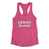 Jabreakit Jabawdit Womens Racerback Tank in Hot Pink color