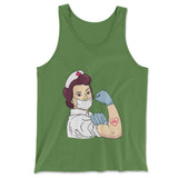 Strong Nurse Men/Unisex Tank in Leaf color