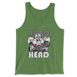 Robo Head Men/Unisex Tank in Leaf color
