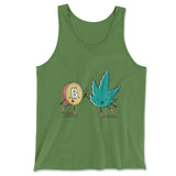 420 Bitcoin Men/Unisex Tank in Leaf color