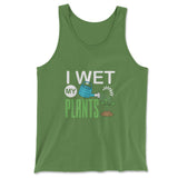 I Wet My Plants Men/Unisex Tank in Leaf color