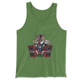 Sleepy Robot Men/Unisex Tank in Leaf color
