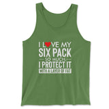 I Love My Six Pack So Much, I Protect It With A Layer Of Fat Men/Unisex Tank in Leaf color