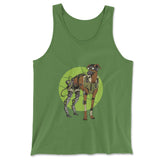 Cyber Greyhound Dog Men/Unisex Tank in Leaf color