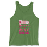 Swipe Right For Wine Mode Men/Unisex Tank in Leaf color