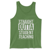 Straight Outta Student Teaching Men/Unisex Tank in Leaf color