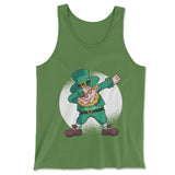 Leprechaun Dabbing Men/Unisex Tank in Leaf color
