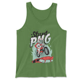 Stunt Pug Men/Unisex Tank in Leaf color