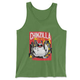 Chinzilla Monster Men/Unisex Tank in Leaf color