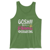 Gosh!! Being A Pricess Is Exhausting Men/Unisex Tank in Leaf color