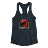 Jurassic Bank Womens Racerback Tank in Midnight Navy color