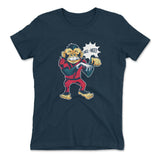 Dancing Monkey Jackson Womens T-Shirt in Midnight Navy color