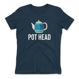 Pot Head Womens T-Shirt in Midnight Navy color