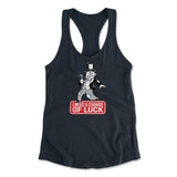 Change Luck Monopoly Parody Womens Racerback Tank in Midnight Navy color