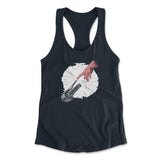 Creation Of Adam - Motorcycle Womens Racerback Tank in Midnight Navy color