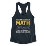 Why I Stopped Understanding Math Womens Racerback Tank in Midnight Navy color