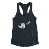 Creation Of Adam - Toilet Paper Womens Racerback Tank in Midnight Navy color
