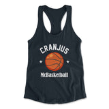 Cranjus Mcbasketball Womens Racerback Tank in Midnight Navy color