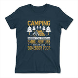 Camping - Spend A Fortune And Live Like A Poor Womens T-Shirt in Midnight Navy color