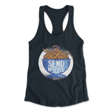 Send Noods Womens Racerback Tank in Midnight Navy color