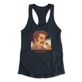 Nachos Drug Lord Womens Racerback Tank in Midnight Navy color