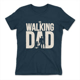 The Walking Dad Womens T-Shirt in Midnight Navy color