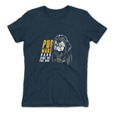 Darth Pug Womens T-Shirt in Midnight Navy color