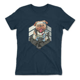 Lifeline Pug Apex Gamer Womens T-Shirt in Midnight Navy color