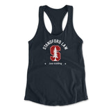 Stanford Law, Just Kidding Womens Racerback Tank in Midnight Navy color