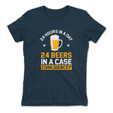 24 Hours In A Day, 24 Beers In A Case. Coincidence Womens T-Shirt in Midnight Navy color