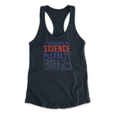 A Moment Of Science Please Womens Racerback Tank in Midnight Navy color